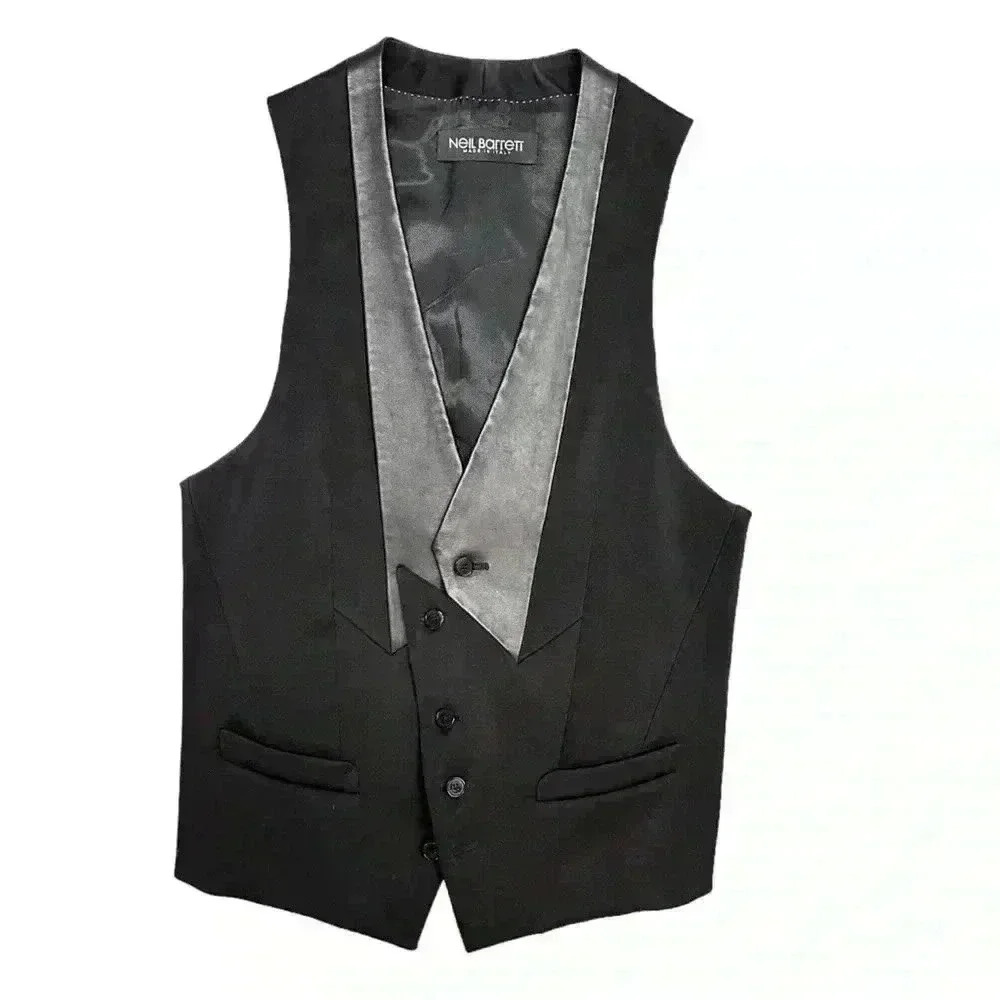 Neil Barrett Leather  Trim Vest